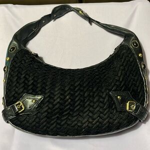 Cole Haan leather / velvet bag